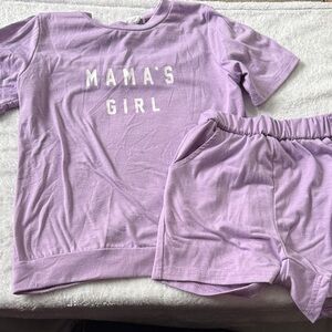 SHEIN Lavender 'Mama's Girl' Kids Set
